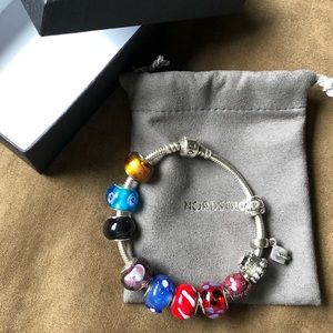 Authentic Pandora Bracelet Jewelry with 11 Charms